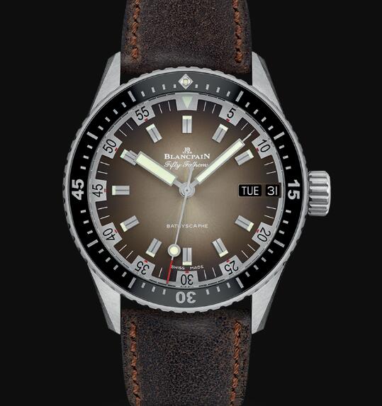 Blancpain Fifty Fathoms Watch Review Bathyscaphe Jour Date 70s Replica Watch 5052 1110 63A